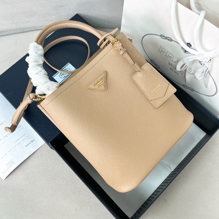 Saffiano Leather Panier Bag“22*23*13CM”-0011=