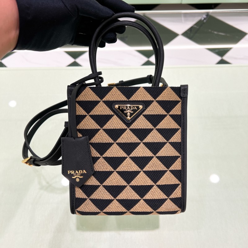 Symbole Embroidered Fabric Mini Bag“19*17*6CM”-087=