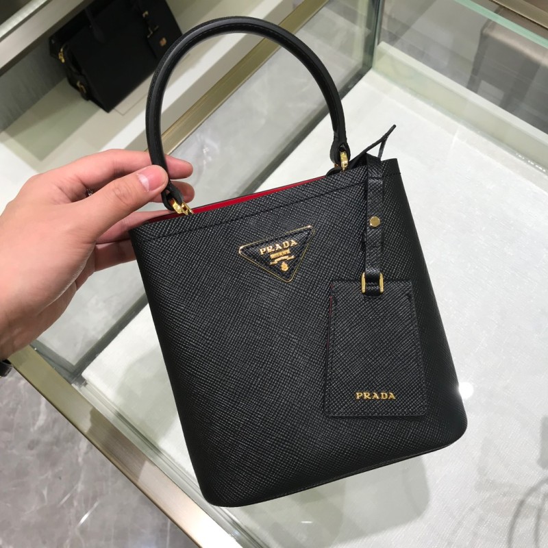 Small Saffiano LeatherPrada Panier Bag“18*17*10.5CM”-0001=