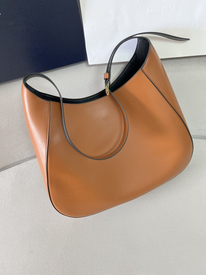 Large Leather Shoulder Bag WithTop Stitching“40*30.5*9CM”-0811=