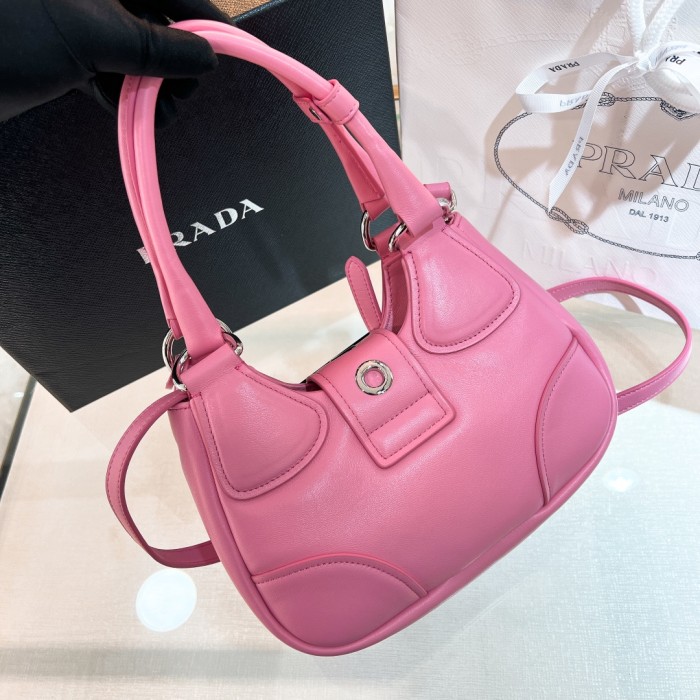 Moon Padded Nappa Leather Shoulder Bag“22.5*17.5*12CM”-0011=