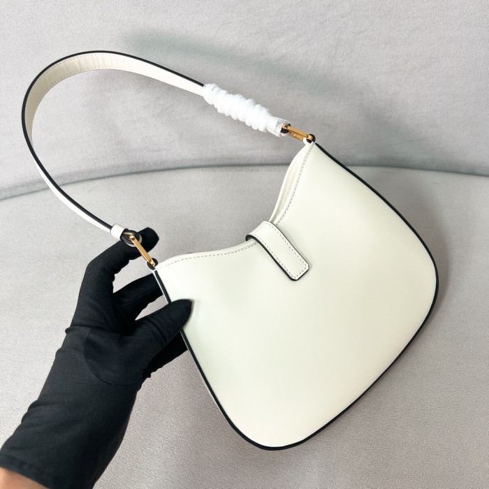 Cleo Brushed Leather Shoulder Bag“23*21*10CM”-088=