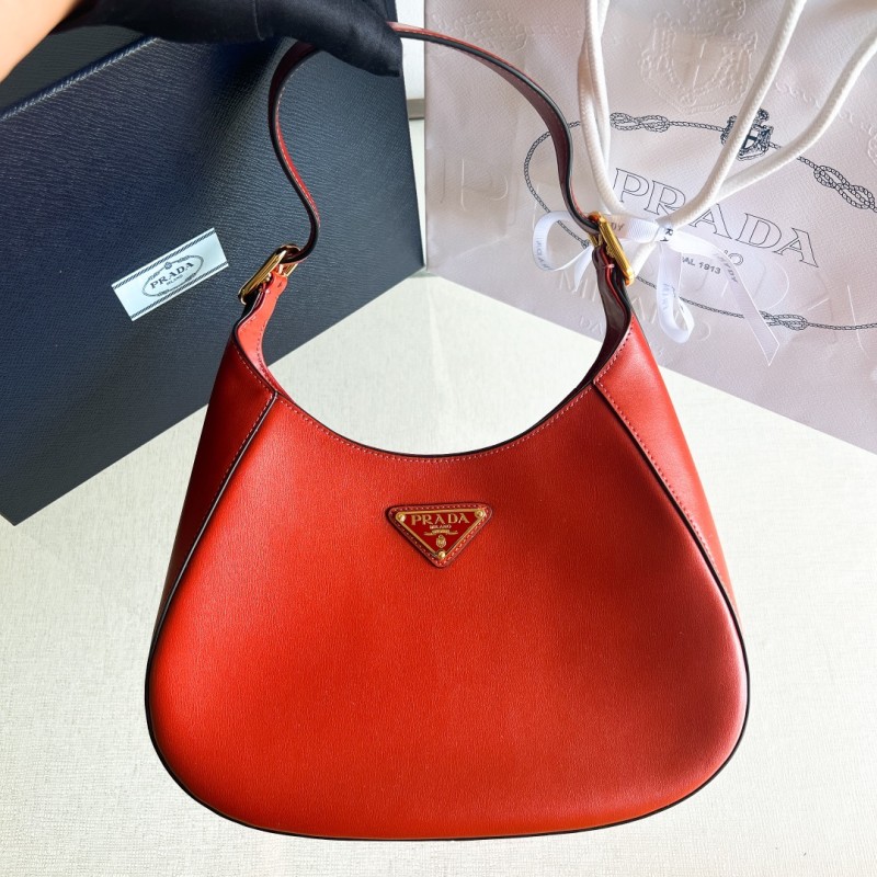 Cleo Brushed Leather Shoulder Bag“26*17*4.5CM”-089=