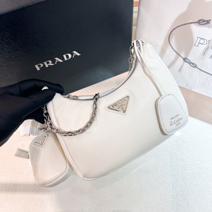 Re-Edition 2005 Leather Bag“22*18*6.5CM”-088=