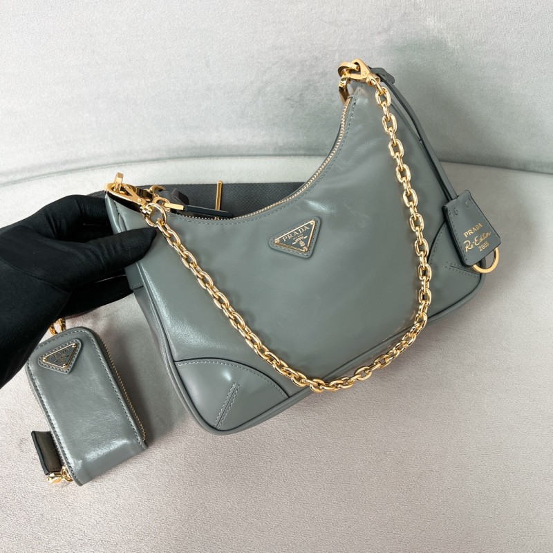 Re-Edition 2005 Napa Leather Bag“22*18*6.5CM”-088=
