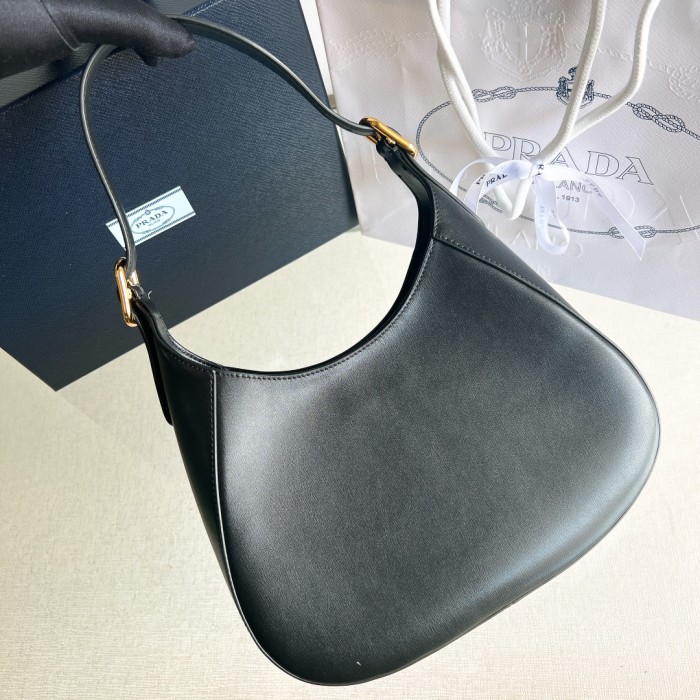 Cleo Brushed Leather Shoulder Bag“26*17*4.5CM”-089=