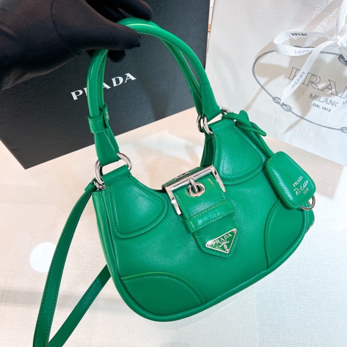 Moon Padded Nappa Leather Shoulder Bag“22.5*17.5*12CM”-0011=