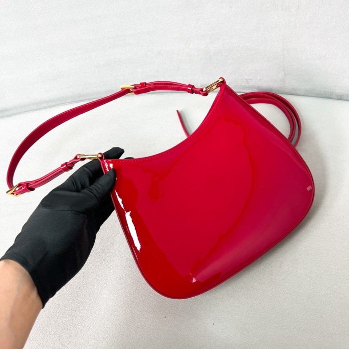 Cleo Brushed Leather Shoulder Bag“23*21*10CM”-088=
