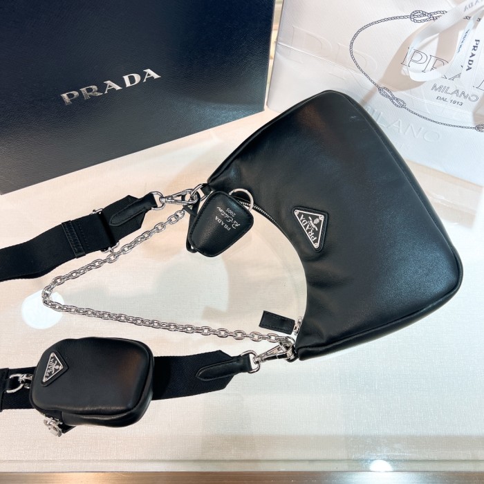 Re-Edition 2005 Leather Bag“22*18*6.5CM”-088=
