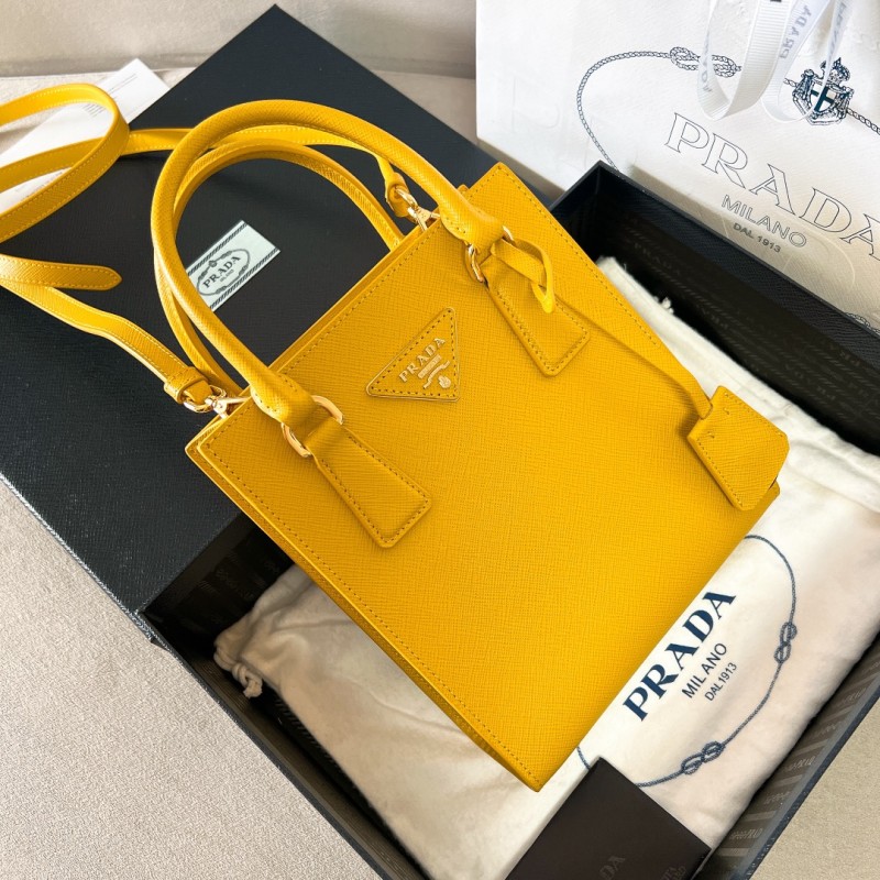 Saffiano Leather Tote Bag“19*17*6CM”-089=