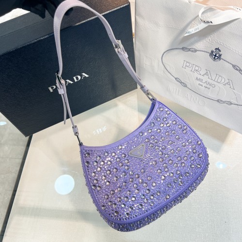 Cleo Crystal-Embellished Satin Handbag“23*21*10CM”-088=