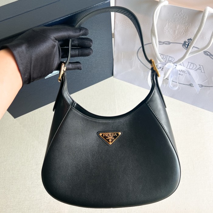 Cleo Brushed Leather Shoulder Bag“26*17*4.5CM”-089=