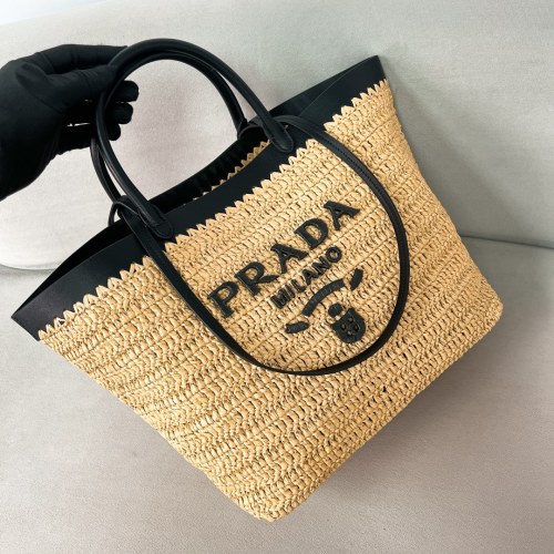 Crochet And Leather Tote Bag“32*29*15CM”-0811=