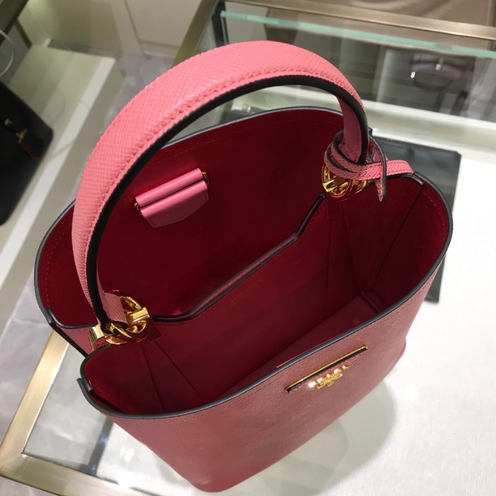 Saffiano Leather Panier Bag“22*23*13CM”-0011=