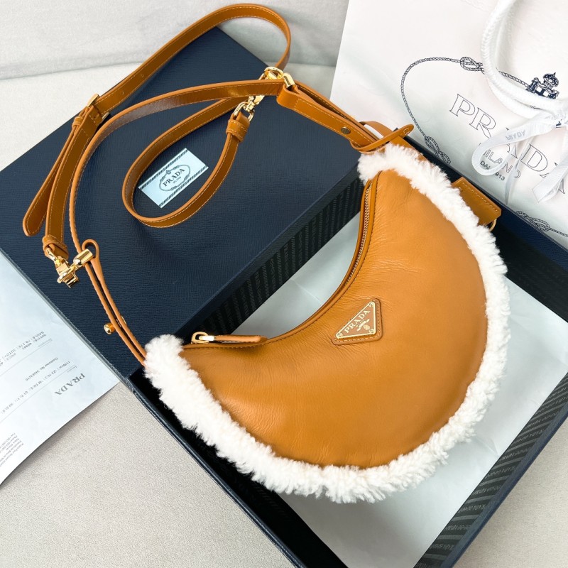 Shearling Shoulder Bag“22.5*18.5*6CM”-089=