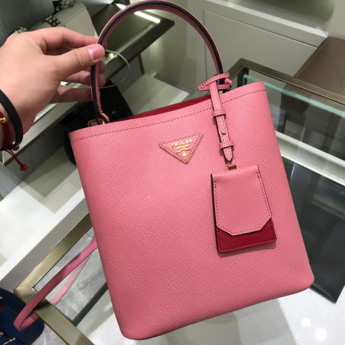 Saffiano Leather Panier Bag“22*23*13CM”-0011=
