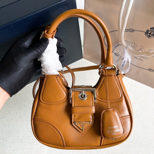 Moon Padded Nappa Leather Shoulder Bag“22.5*17.5*12CM”-0011=