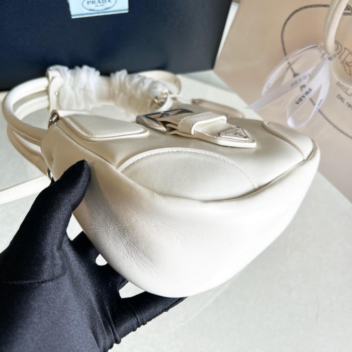 Moon Padded Nappa Leather Shoulder Bag“22.5*17.5*12CM”-0011=