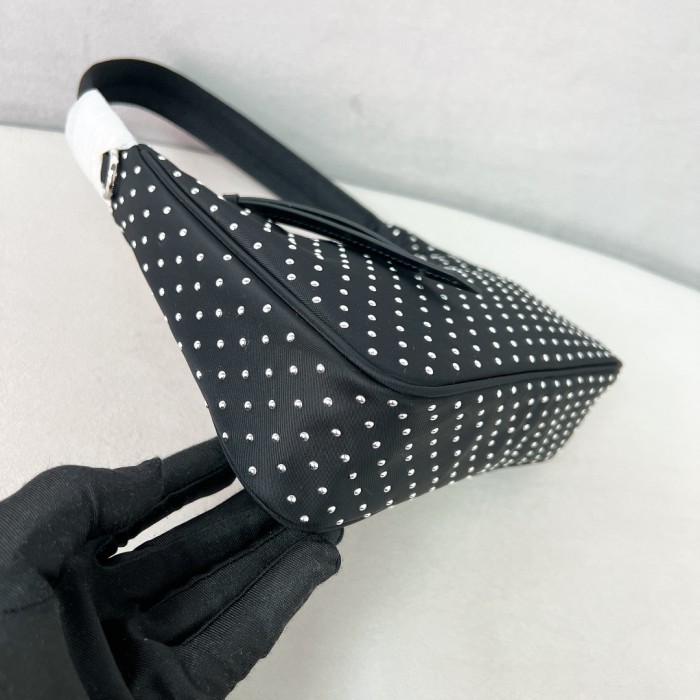Studded Re-Nylon MiniBag“22*17*6CM”-005=