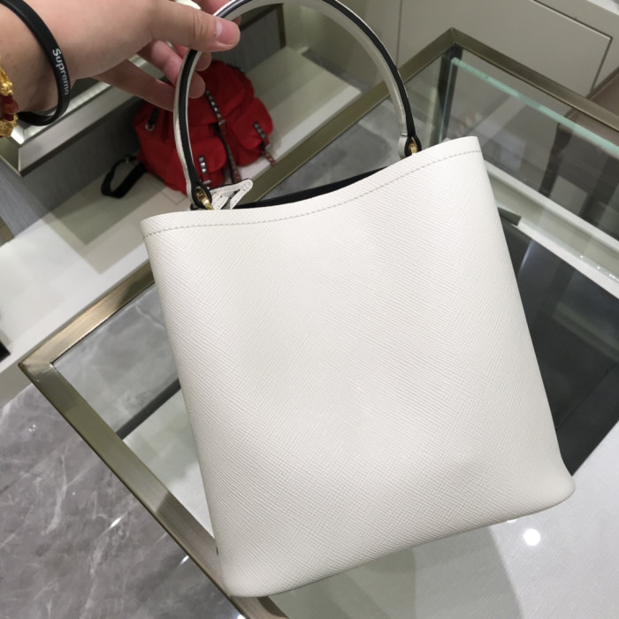 Saffiano Leather Panier Bag“22*23*13CM”-0011=