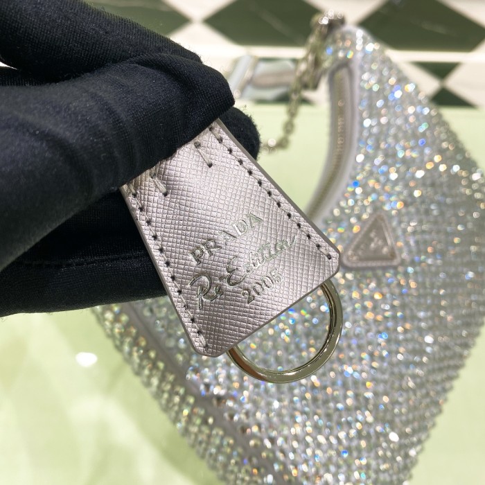 Re-Nylon Sequinned Mini Bag“22*18*6.5CM”-088=