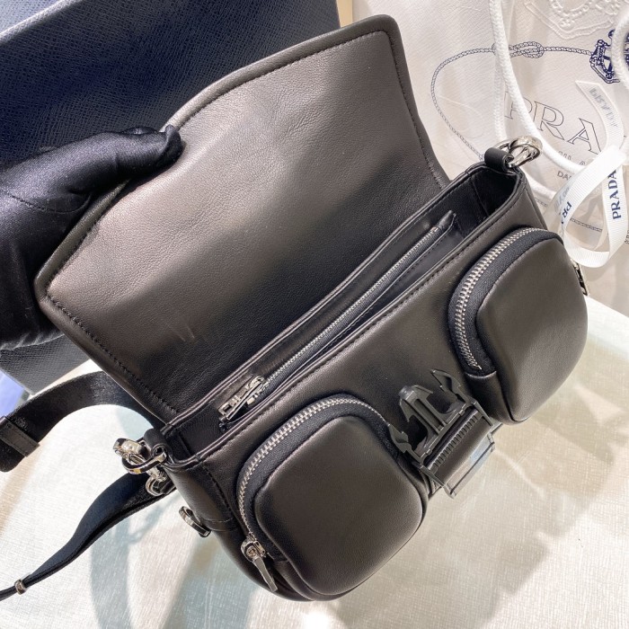 Pocket Logo-Strap Crossbody Bag“23*12.5*6.5CM”-088=