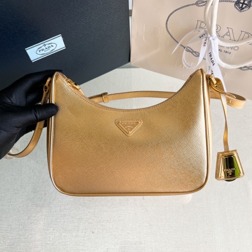 Re-Edition Saffiano Leather Bag“22*18*6CM”-089=