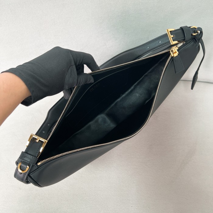 Demi-lune Large Leather Shoulder Bag“42*19.5*8.5CM”-0801=