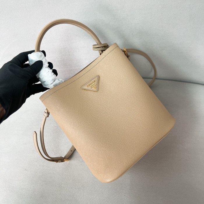 Saffiano Leather Panier Bag“22*23*13CM”-0011=