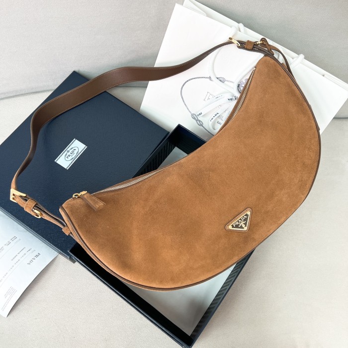 Demi-lune Large suede Shoulder Bag“42*19.5*8.5CM”-801=
