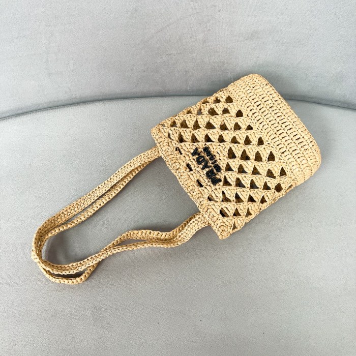 Crochet tote bag“18*18*11CM”-059=