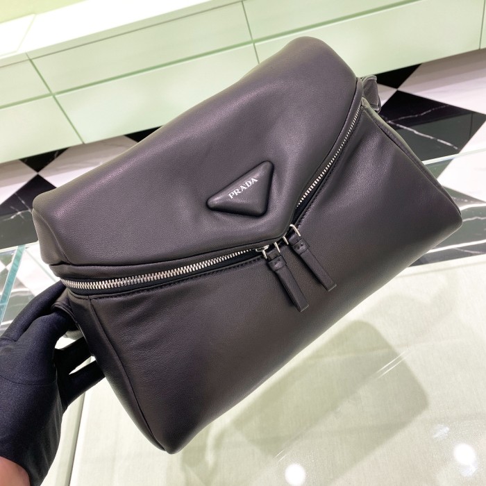 Padded Nappa Leather Top-Handle“33*19*14CM”-0801=