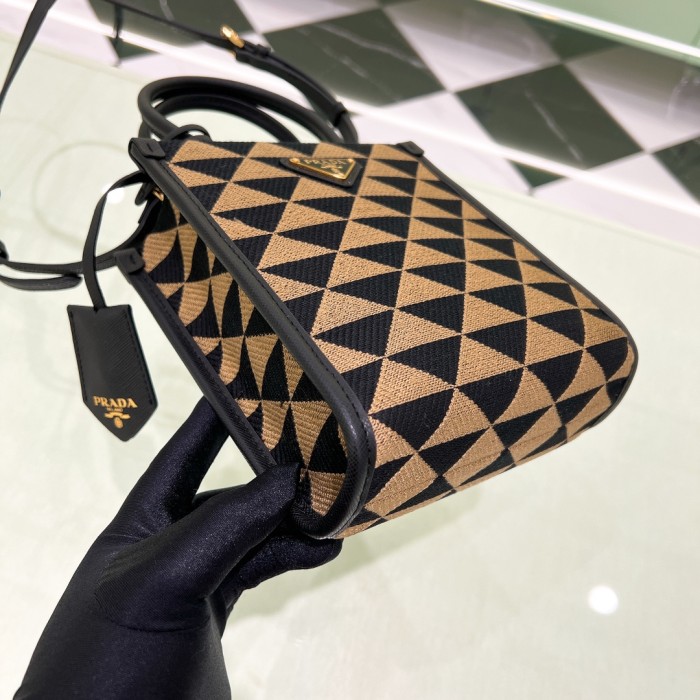Symbole Embroidered Fabric Mini Bag“19*17*6CM”-087=