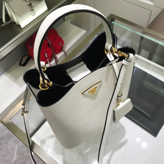Saffiano Leather Panier Bag“22*23*13CM”-0011=