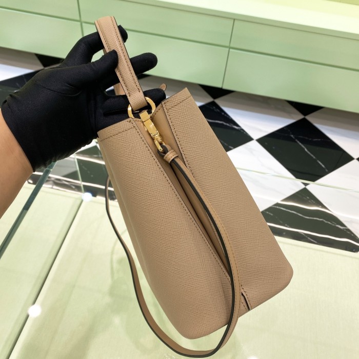 Saffiano Leather Panier Bag“22*23*13CM”-0011=