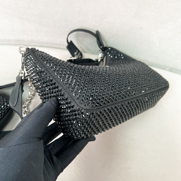 Re-Edition 2005 Crystalsatin Bag“22*18*6.5CM”-087=