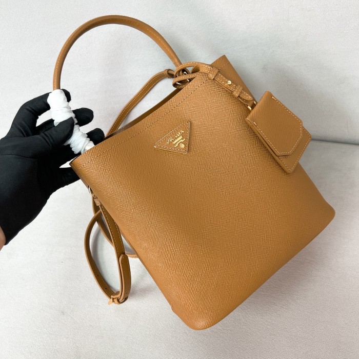 Saffiano Leather Panier Bag“22*23*13CM”-0011=