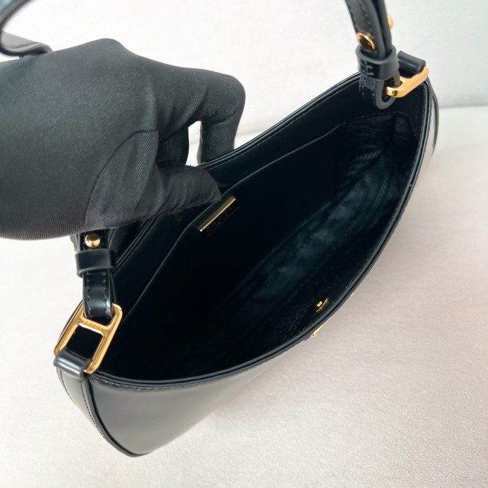 Cleo Brushed Leather Shoulder Bag“27*22*6CM”-088=