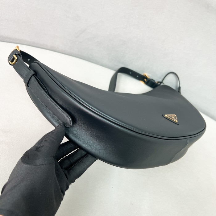 Demi-lune Large Leather Shoulder Bag“42*19.5*8.5CM”-0801=