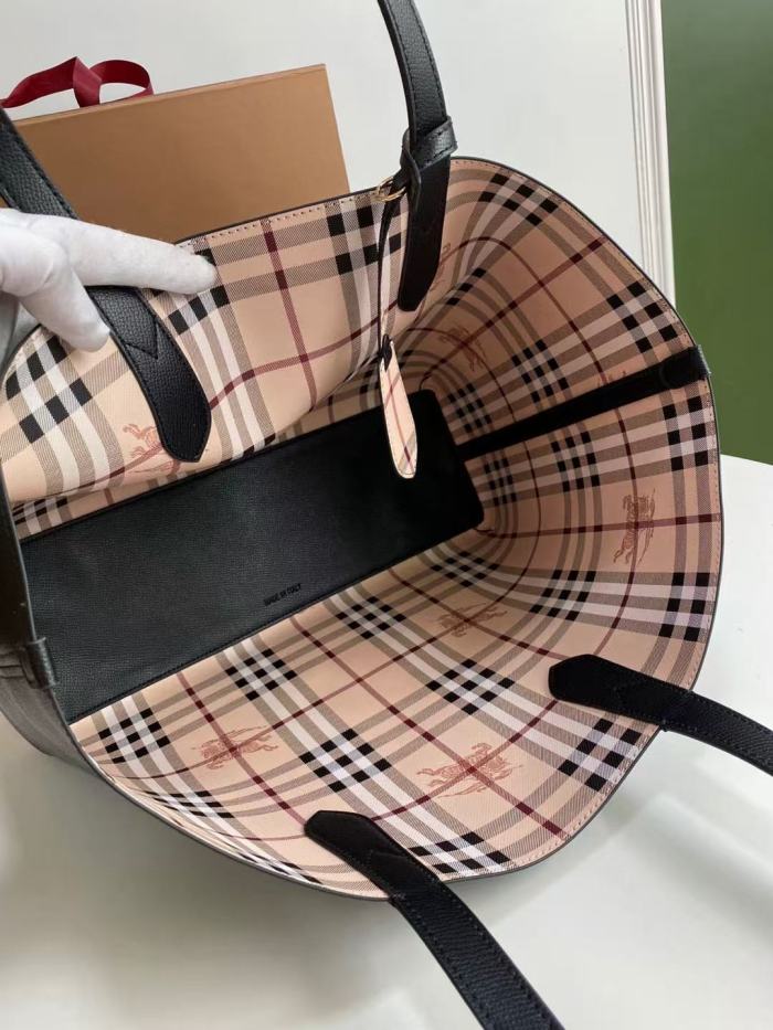 Haymarket Check Reversible Tote“47*12*29CM”-055=