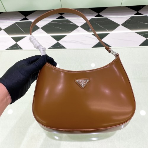 Cleo Brushed Leather Shoulder Bag“27*22*6CM”-078=