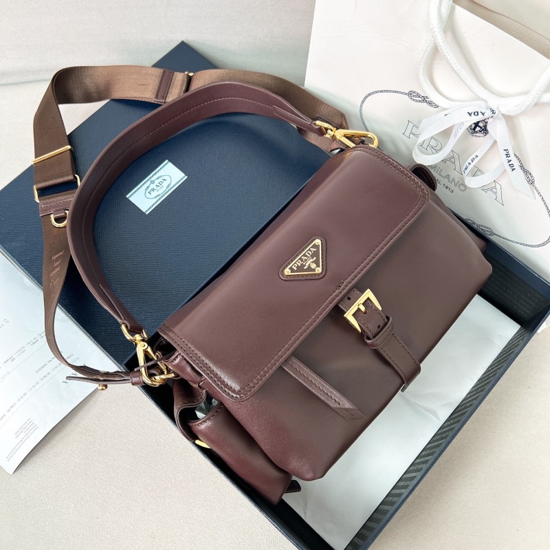 Explore nappa leather shoulder bag with flap“30*14*10CM”-0801=