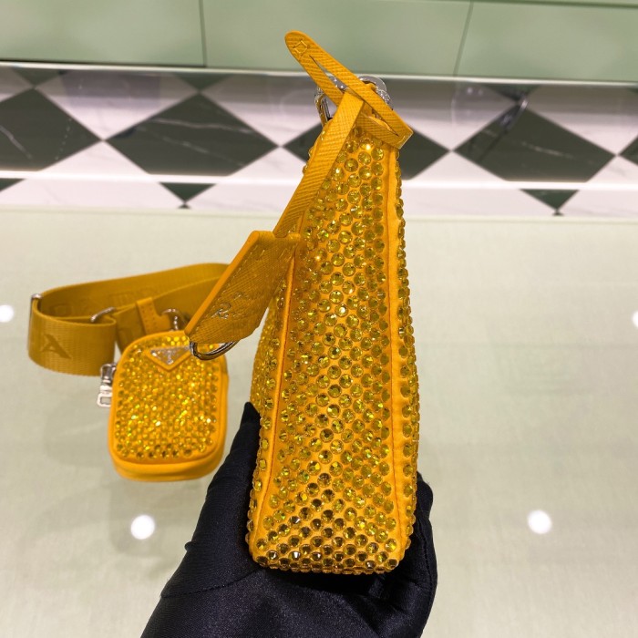 Re-Nylon Sequinned Mini Bag“22*18*6.5CM”-088=