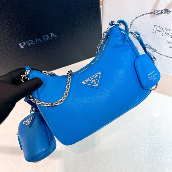 Re-Edition 2005 Leather Bag“22*18*6.5CM”-088=