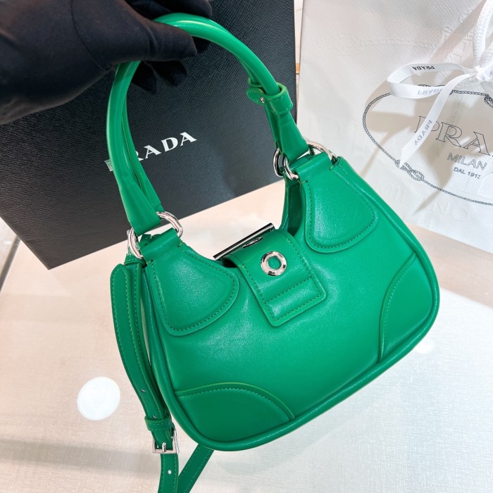 Moon Padded Nappa Leather Shoulder Bag“22.5*17.5*12CM”-0011=
