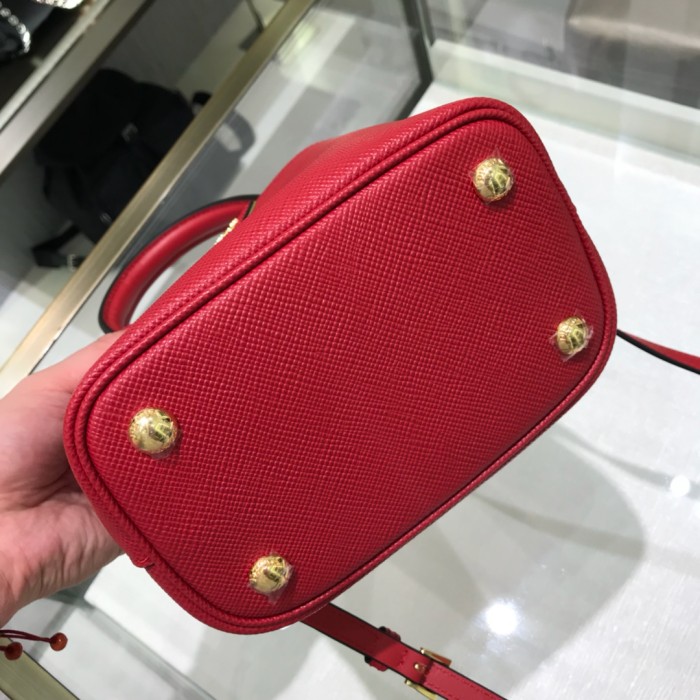 Small Saffiano LeatherPrada Panier Bag“18*17*10.5CM”-0001=