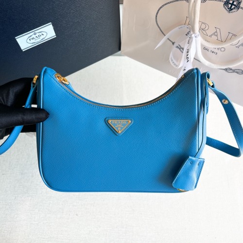Re-Edition Saffiano Leather Bag“22*18*6CM”-089=