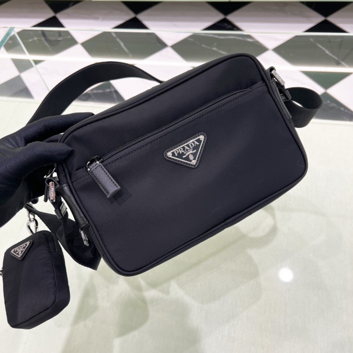 Re-Nylon Recycled Nylon Shoulder Bag“22*18*6.5CM”-087=