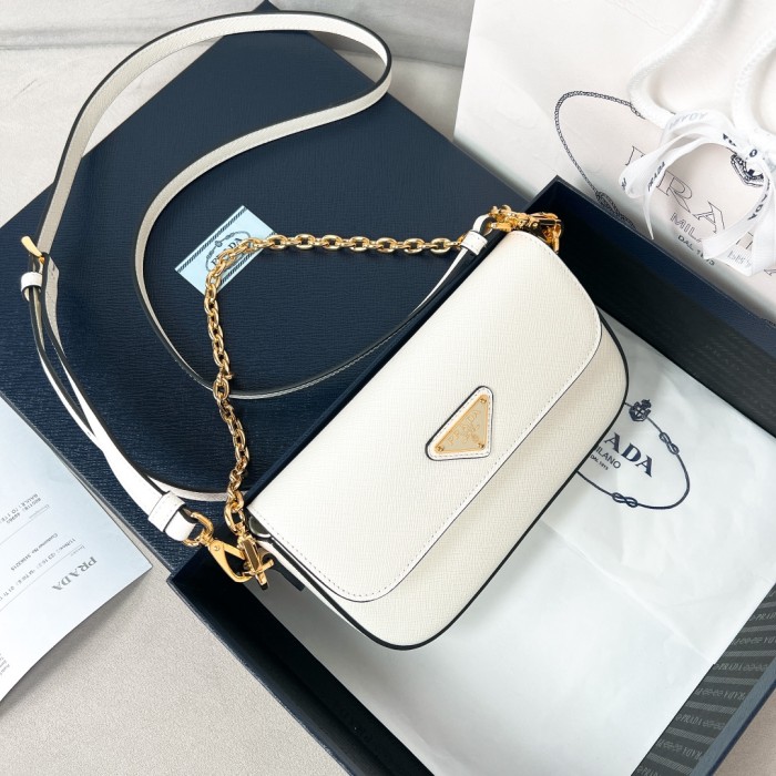 Logo-Plaque Glossy Leather Cross-Body Bag“20.5*10.5*4CM”-088=