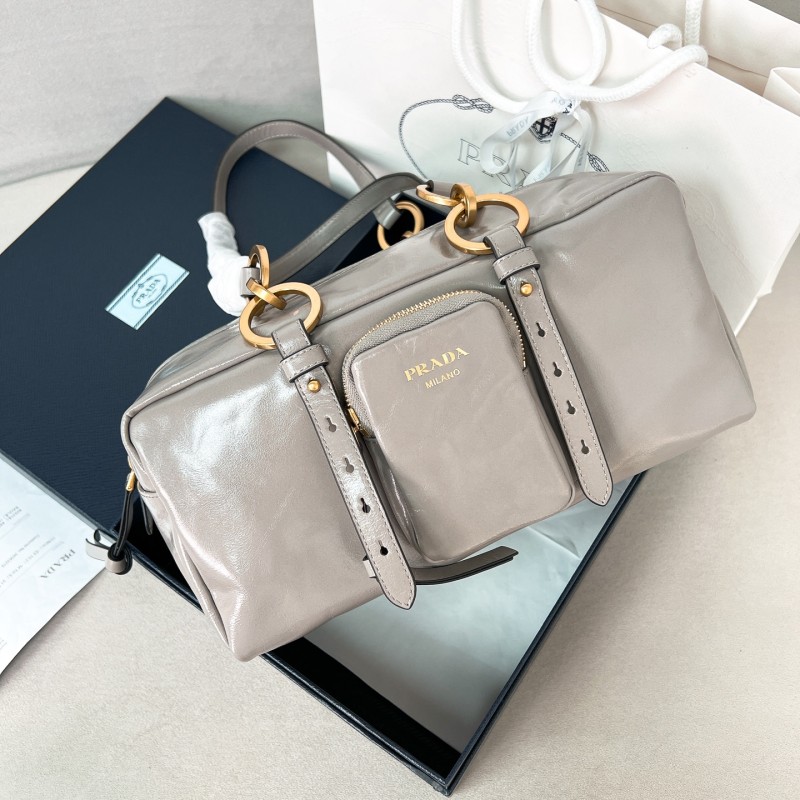 Dangle Medium Leather Top-Handle Bag“30*14*13.5CM”-0801=